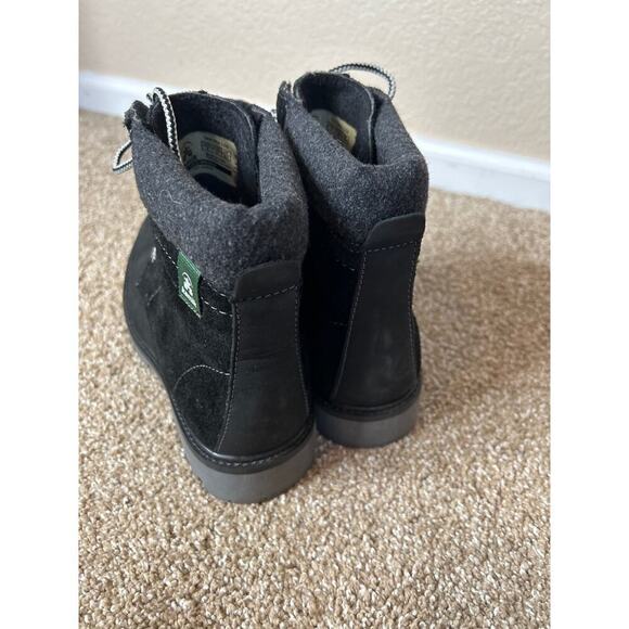 KAMIK black TAKODA WINTER BOOTS SIZE 5 black lace up suede fleece ankle - Picture 3 of 5